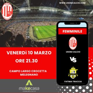 Il programma casalingo  di questa settimana inizia di venerdì con la nostra femminile...

#biancorossi 
#usomcalcio 
#melegnano